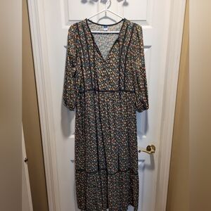 Old Navy Prairie Ditzy Floral Maxi Dress Size L